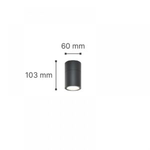 it-Lighting Chelan 1xGU10 Outdoor Ceiling Down Light Grey D:10.3cmx6cm (80300134)