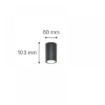 it-Lighting Chelan 1xGU10 Outdoor Ceiling Down Light Anthracite D:10.3cmx6cm (80300144)