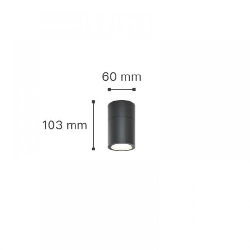it-Lighting Chelan 1xGU10 Outdoor Ceiling Down Light Anthracite D:10.3cmx6cm (80300144)