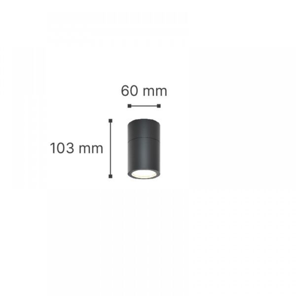 it-Lighting Chelan 1xGU10 Outdoor Ceiling Down Light Anthracite D:10.3cmx6cm (80300144)