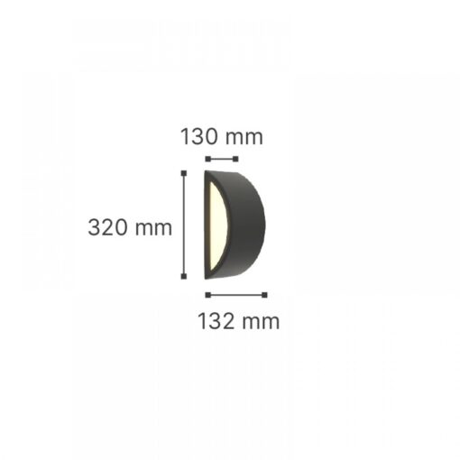 it-Lighting Clear 1xE27 Outdoor Up-Down Wall Lamp Grey D:32cmx13cm (80202734)