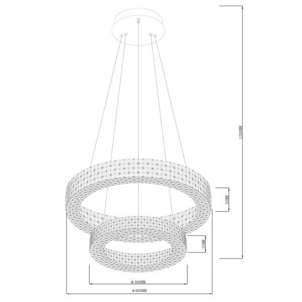 Sun Light ΠΟΛΥΦΩΤΟ-ΚΡΕΜΑΣΤΟ ΦΩΤΙΣΤΙΚΟ LED  CILA-600+400
