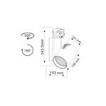 Γκρί Σποτ Ράγας 35W 4000K 4 Καλωδίων 24° 2570LM 230V Ra80 ACA- DANTE3540G4