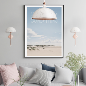 ACA DECOR   – Απλίκα Φωτιστικό 1ΧΕ27 Χρώμιο Μάρμαρο – Χρυσό Σκελετό