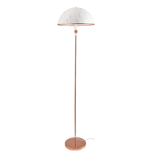 ACA DECOR  – Δαπέδου Φωτιστικό 1ΧΕ27 Χρώμιο Μάρμαρο – Χρυσό Σκελετό