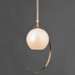 ACA DECOR   – Κρεμαστό Φωτιστικό 1ΧΕ27 Μεταλλικό Χρυσό + Περλέ Γυαλί Φ35ΧΗ100cm