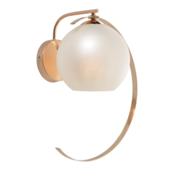 ACA DECOR   – Επίτοιχο Φωτιστικό 1ΧΕ27 Μεταλλικό Χρυσό + Περλέ Γυαλί 35ΧH37cm