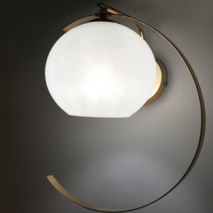 ACA DECOR   – Επίτοιχο Φωτιστικό 1ΧΕ27 Μεταλλικό Χρυσό + Περλέ Γυαλί 35ΧH37cm