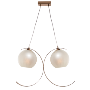 ACA DECOR   – Κρεμαστό Φωτιστικό 2ΧΕ27 Μεταλλικό Χρυσό + Περλέ Γυαλί 68Χ20ΧΗ120cm – DCR17502P