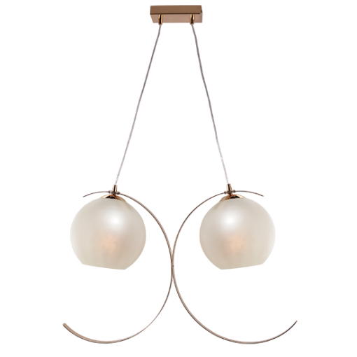 ACA DECOR   – Κρεμαστό Φωτιστικό 2ΧΕ27 Μεταλλικό Χρυσό + Περλέ Γυαλί 68Χ20ΧΗ120cm – DCR17502P