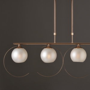 ACA DECOR  – Κρεμαστό Φωτιστικό Ράγα 4ΧΕ27 Μεταλλικό Χρυσό + Περλέ Γυαλί – DCR17504P