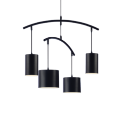 ΚΡΕΜΑΣΤΟ ΦΩΤΙΣΤΙΚΟ 4ΧΕ27 ΜΑΥΡΟ ΜΕΤ/ΚΟ Φ60XH150CM ESCALA ACA DECOR – DCR39219