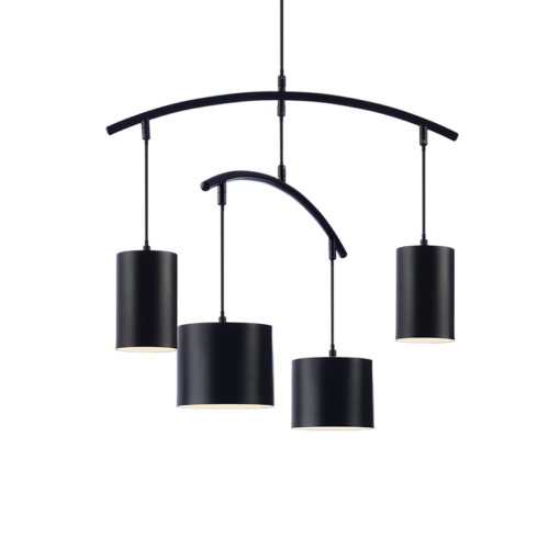 ΚΡΕΜΑΣΤΟ ΦΩΤΙΣΤΙΚΟ 4ΧΕ27 ΜΑΥΡΟ ΜΕΤ/ΚΟ Φ60XH150CM ESCALA ACA DECOR – DCR39219