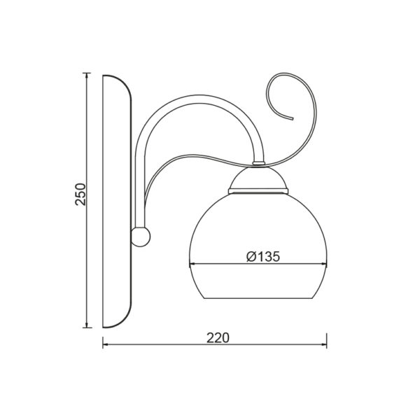 Φωτιστικό Τοίχου Απλίκα 1ΧE27 Ø135 Μέταλλο-Γυαλί Λευκό-Χρυσό ACA DECOR – DL11691W