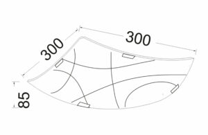 ΠΛΑΦΟΝΙΕΡΑ ΤΕΤΡΑΓΩΝΗ ΜΕ ΛΕΥΚΟ ΓΥΑΛΙ Φ30CM 2XE27 LOCRIS ACA DECOR – DL186I
