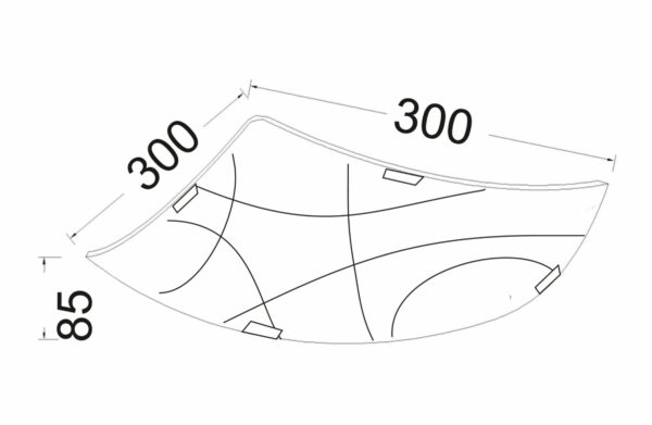 ΠΛΑΦΟΝΙΕΡΑ ΤΕΤΡΑΓΩΝΗ ΜΕ ΛΕΥΚΟ ΓΥΑΛΙ Φ30CM 2XE27 LOCRIS ACA DECOR – DL186I