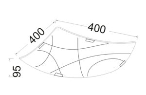 Φωτιστικό Οροφής/Τοίχου 3XE27 Πλαφονιέρα Τετράγωνη με Σχέδια ACA DECOR – DL187I