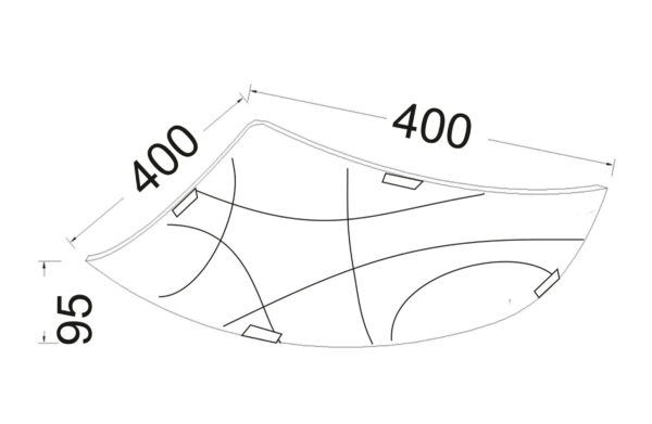 Φωτιστικό Οροφής/Τοίχου 3XE27 Πλαφονιέρα Τετράγωνη με Σχέδια ACA DECOR – DL187I