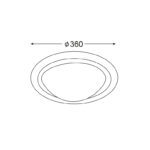 ΠΛΑΦΟΝΙΕΡΑ ΑΚΡΥΛΙΚΗ ΣΤΡΟΓΓΥΛΗ Φ36CM 2XE27 VALLETTA ACA DECOR – DL250L