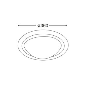 ΠΛΑΦΟΝΙΕΡΑ ΑΚΡΥΛΙΚΗ ΣΤΡΟΓΓΥΛΗ Φ36CM 2XE27 VALLETTA ACA DECOR – DL250L