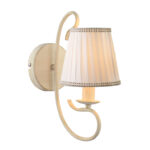 Απλίκα 1XE14 ΠΑΤΙΝΑ – Λευκό Αμπαζούρ 22,9ΧΗ31,3cm ACA DECOR   – DL7611C