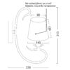 Απλίκα 1XE14 ΠΑΤΙΝΑ – Λευκό Αμπαζούρ 22,9ΧΗ31,3cm ACA DECOR   – DL7611C