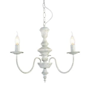 Κρεμαστό Φωτιστικό Οροφής 3xE14 Ø510 Μεταλλικό Λευκό Πατίνα Πράσινο ACA DECOR – DL9313PAG