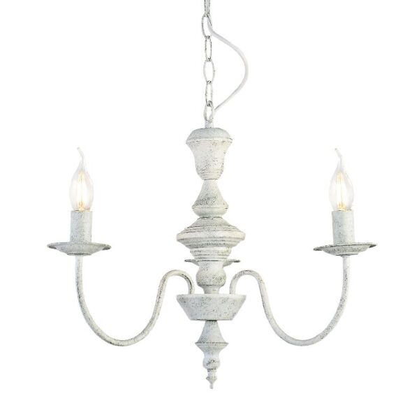 Κρεμαστό Φωτιστικό Οροφής 3xE14 Ø510 Μεταλλικό Λευκό Πατίνα Πράσινο ACA DECOR – DL9313PAG