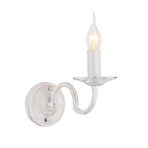 Επιτοίχιο 1ΧΕ14 Μέταλλο-Κρύσταλλο Λευκό-Χρυσό ACA DECOR   – DL9361WWG