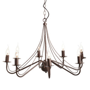 Κρεμαστό Φωτιστικό 8ΧΕ14 Μεταλλικό Καφέ – Μαύρο ACA DECOR – DLA0018