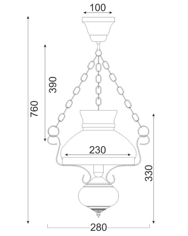 Κρεμαστό Φωτιστικό 1ΧΕ27 Μεταλλικό Μαύρο – Ασημί Λευκό Γυαλί – Ξύλο ACA DECOR  – DLA0411