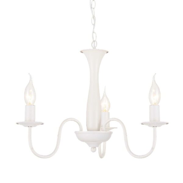 Κρεμαστό Φωτιστικό Οροφής 3xE14 Ø495 Μεταλλικό Λευκό Ματ ACA DECOR – DLA12013PW