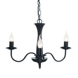 Κρεμαστό Φωτιστικό Οροφής 3xE14 Ø495 Μεταλλικό Μαύρο Ματ ACA DECOR – DLA12013PB