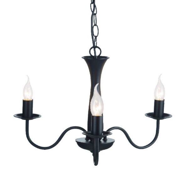 Κρεμαστό Φωτιστικό Οροφής 3xE14 Ø495 Μεταλλικό Μαύρο Ματ ACA DECOR – DLA12013PB