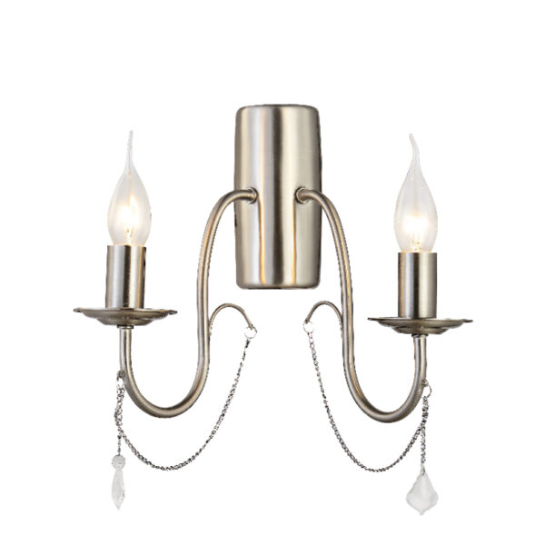 Επιτοίχιο 2ΧΕ14 Μέταλλο-Κρύσταλλο Σατέν Νίκελ ACA DECOR   – DLA12652WSN