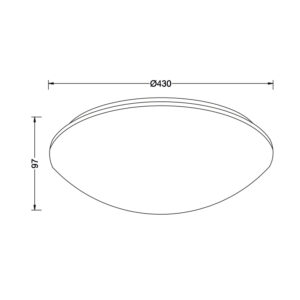 ΕΠΙΤΟΙΧΙΟ/ΟΡΟΦΗΣ ΦΩΤΙΣΤΙΚΟ 3ΧΕ27 ΛΕΥΚΟ ΑΚΡΥΛΙΚΟ Φ43ΧΗ9,7CM VEGAS ACA DECOR – DLA260L