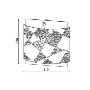 Επιτοίχιο – Οροφής 2ΧΕ27 Λευκό + Διάφανο + Χρώμιο Διπλό Γυαλί ACA DECOR   – DLA977CL