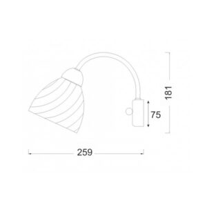 Φωτιστικό Απλίκα 1ΧE14 Μεταλλικό Χρώμιο Λευκό Γυαλί Αμμοβολή ACA DECOR – DLX7391W