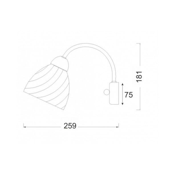 Φωτιστικό Απλίκα 1ΧE14 Μεταλλικό Χρώμιο Λευκό Γυαλί Αμμοβολή ACA DECOR – DLX7391W