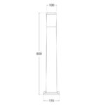 Φωτιστικό Κολωνάκι Δαπέδου  Fumagalli IP55 ΓΚρι  – DR2.575.LYF1L