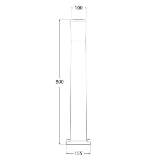 Φωτιστικό Κολωνάκι Δαπέδου  Fumagalli IP55 ΓΚρι  – DR2.575.LYF1L