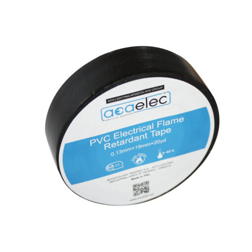 ΤΑΙΝΙΑ ΜΟΝΩΤΙΚΗ PVC ACAELEC ΜΑΥΡΗ 0.13mmx19mmx20yds/18,3m ACA – DY00000020