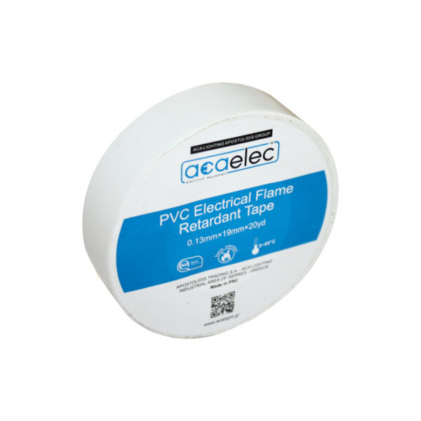 ΤΑΙΝΙΑ ΜΟΝΩΤΙΚΗ PVC ACAELEC ΛΕΥΚΗ 0.13mmx19mmx20yds/18,3m ACA – DY00000021