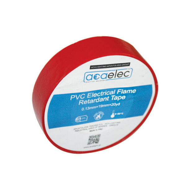 ΤΑΙΝΙΑ ΜΟΝΩΤΙΚΗ PVC ACAELEC ΚΟΚΚΙΝΗ 0.13mmx19mmx20yds/18,3m ACA – DY00000023