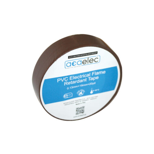 ΤΑΙΝΙΑ ΜΟΝΩΤΙΚΗ PVC ACAELEC ΚΑΦΕ 0.13mmx19mmx20yds/18,3m ACA – DY00000024