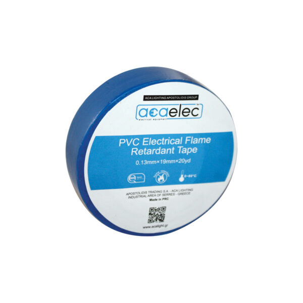 ΤΑΙΝΙΑ ΜΟΝΩΤΙΚΗ PVC ACAELEC ΜΠΛΕ 0.13mmx19mmx20yds/18,3m ACA – DY00000025