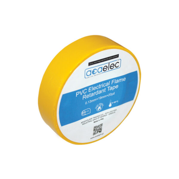 ΤΑΙΝΙΑ ΜΟΝΩΤΙΚΗ PVC ACAELEC ΚΙΤΡΙΝΗ 0.13mmx19mmx20yds/18,3m ACA – DY00000026