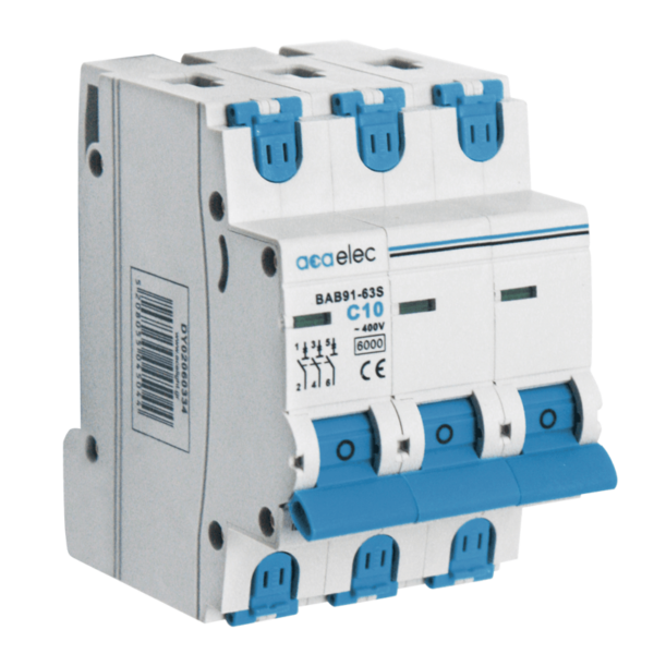 Ασφάλεια Αυτόματη Καμπύλης C 10Α  3P 6kA 3M ACA – DY02060334