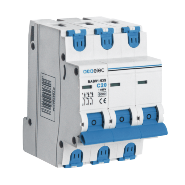 Ασφάλεια Αυτόματη Καμπύλης C 20Α  3P 6kA 3M ACA – DY02060336