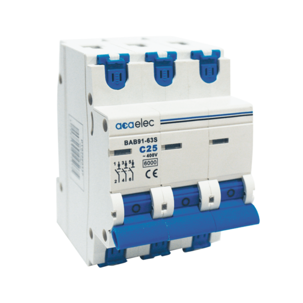 Ασφάλεια Αυτόματη Καμπύλης C 25Α  3P 6kA 3M ACA – DY02060337